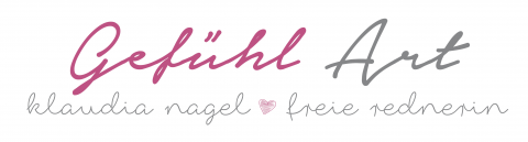 Gefühl Art - Klaudia Nagel (freie Rednerin), Trauredner Hardt, Logo
